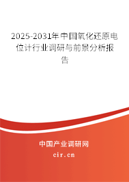 2025-2031年中國氧化還原電位計(jì)行業(yè)調(diào)研與前景分析報(bào)告
