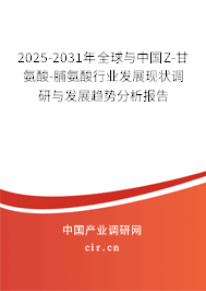 2025-2031年全球與中國Z-甘氨酸-脯氨酸行業(yè)發(fā)展現(xiàn)狀調(diào)研與發(fā)展趨勢分析報告