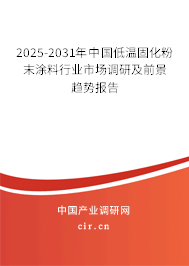 2025-2031年中國低溫固化粉末涂料行業(yè)市場調(diào)研及前景趨勢報告