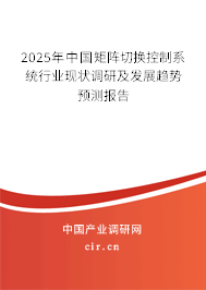 2025年中國矩陣切換控制系統(tǒng)行業(yè)現(xiàn)狀調(diào)研及發(fā)展趨勢預(yù)測報告