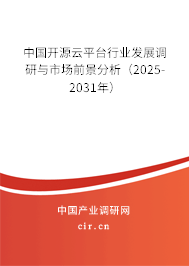 中國(guó)開源云平臺(tái)行業(yè)發(fā)展調(diào)研與市場(chǎng)前景分析（2025-2031年）