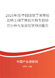 2025年版中國(guó)溶聚丁苯橡膠及稀土順丁橡膠市場(chǎng)專題研究分析與發(fā)展前景預(yù)測(cè)報(bào)告
