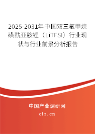2025-2031年中國雙三氟甲烷磺酰亞胺鋰（LiTFSI）行業(yè)現(xiàn)狀與行業(yè)前景分析報告