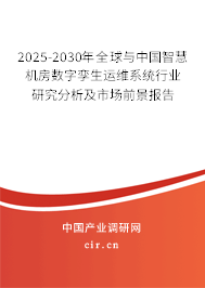2025-2030年全球與中國(guó)智慧機(jī)房數(shù)字孿生運(yùn)維系統(tǒng)行業(yè)研究分析及市場(chǎng)前景報(bào)告