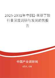 2025-2031年中國2-苯基丁酸行業(yè)深度調(diào)研與發(fā)展趨勢報告