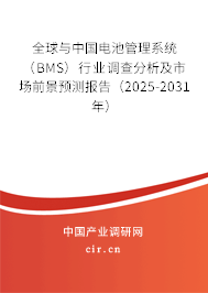 全球與中國電池管理系統(tǒng)（BMS）行業(yè)調查分析及市場前景預測報告（2025-2031年）