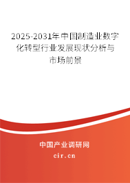 2025-2031年中國(guó)制造業(yè)數(shù)字化轉(zhuǎn)型行業(yè)發(fā)展現(xiàn)狀分析與市場(chǎng)前景