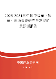 2025-2031年中國(guó)中級(jí)車(chē)（轎車(chē)）市場(chǎng)調(diào)查研究與發(fā)展前景預(yù)測(cè)報(bào)告