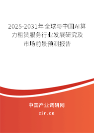 2025-2031年全球與中國AI算力租賃服務(wù)行業(yè)發(fā)展研究及市場前景預(yù)測報告