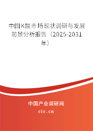 中國K酸市場現(xiàn)狀調(diào)研與發(fā)展前景分析報告（2025-2031年）