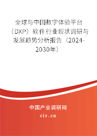 全球與中國數(shù)字體驗(yàn)平臺(tái)（DXP）軟件行業(yè)現(xiàn)狀調(diào)研與發(fā)展趨勢分析報(bào)告（2024-2030年）