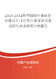 2025-2031年中國銀行業(yè)信息化建設(shè)與IT應(yīng)用行業(yè)發(fā)展深度調(diào)研與未來趨勢(shì)分析報(bào)告