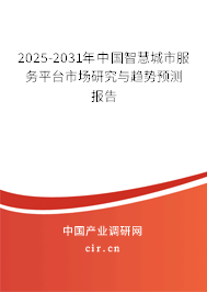 2025-2031年中國智慧城市服務平臺市場研究與趨勢預測報告
