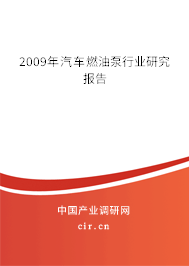 2009年汽車燃油泵行業(yè)研究報(bào)告