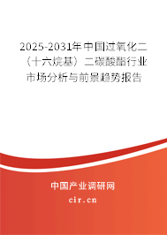 2025-2031年中國過氧化二（十六烷基）二碳酸酯行業(yè)市場分析與前景趨勢報告