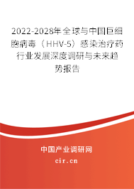 2022-2028年全球與中國(guó)巨細(xì)胞病毒（HHV-5）感染治療藥行業(yè)發(fā)展深度調(diào)研與未來(lái)趨勢(shì)報(bào)告