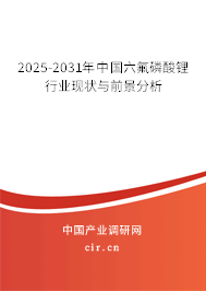 2025-2031年中國六氟磷酸鋰行業(yè)現(xiàn)狀與前景分析