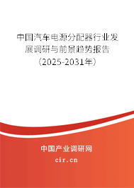 中國汽車電源分配器行業(yè)發(fā)展調(diào)研與前景趨勢報告（2025-2031年）