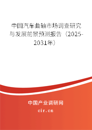 中國汽車曲軸市場調(diào)查研究與發(fā)展前景預測報告（2024-2030年）