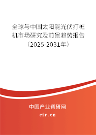 全球與中國太陽能光伏打樁機市場研究及前景趨勢報告（2025-2031年）