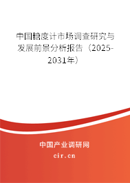 中國(guó)糖度計(jì)市場(chǎng)調(diào)查研究與發(fā)展前景分析報(bào)告（2025-2031年）