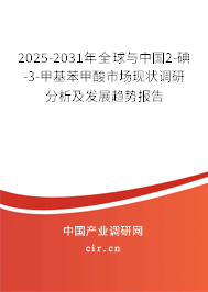 2025-2031年全球與中國2-碘-3-甲基苯甲酸市場現(xiàn)狀調(diào)研分析及發(fā)展趨勢報告