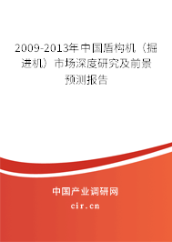 2009-2013年中國盾構(gòu)機(jī)（掘進(jìn)機(jī)）市場深度研究及前景預(yù)測報(bào)告