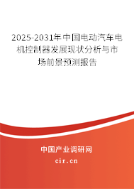2025-2031年中國(guó)電動(dòng)汽車電機(jī)控制器發(fā)展現(xiàn)狀分析與市場(chǎng)前景預(yù)測(cè)報(bào)告