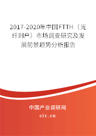 2017-2020年中國FTTH（光纖到戶）市場(chǎng)調(diào)查研究及發(fā)展前景趨勢(shì)分析報(bào)告