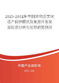 2025-2031年中國(guó)非物質(zhì)文化遺產(chǎn)保護(hù)模式及旅游開(kāi)發(fā)發(fā)展現(xiàn)狀分析與前景趨勢(shì)預(yù)測(cè)
