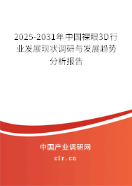 2025-2031年中國裸眼3D行業(yè)發(fā)展現(xiàn)狀調(diào)研與發(fā)展趨勢分析報告