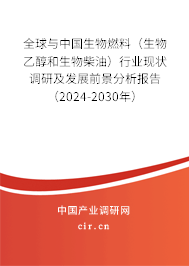 全球與中國生物燃料（生物乙醇和生物柴油）行業(yè)現(xiàn)狀調研及發(fā)展前景分析報告（2024-2030年）