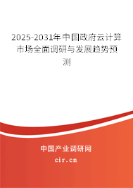 2025-2031年中國(guó)政府云計(jì)算市場(chǎng)全面調(diào)研與發(fā)展趨勢(shì)預(yù)測(cè)