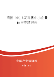 商圈中的批發(fā)零售中小企業(yè)信貸專(zhuān)題報(bào)告