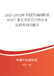 2025-2031年中國寬帶網(wǎng)數(shù)據(jù)電纜行業(yè)現(xiàn)狀研究分析及發(fā)展趨勢預(yù)測報告
