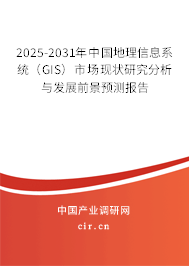 2025-2031年中國(guó)地理信息系統(tǒng)（GIS）市場(chǎng)現(xiàn)狀研究分析與發(fā)展前景預(yù)測(cè)報(bào)告