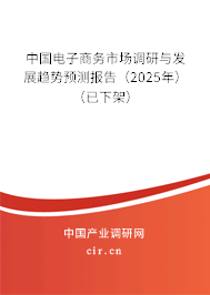 中國電子商務市場調研與發(fā)展趨勢預測報告（2025年）（已下架）