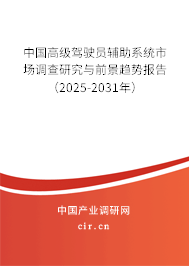 中國高級駕駛員輔助系統(tǒng)市場調(diào)查研究與前景趨勢報告（2024-2030年）