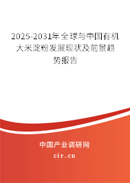 2025-2031年全球與中國(guó)有機(jī)大米淀粉發(fā)展現(xiàn)狀及前景趨勢(shì)報(bào)告