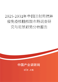 2025-2031年中國注射用抗腫瘤免疫核糖核酸市場調(diào)查研究與前景趨勢分析報(bào)告