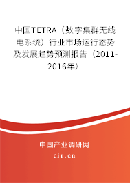 中國(guó)TETRA（數(shù)字集群無(wú)線電系統(tǒng)）行業(yè)市場(chǎng)運(yùn)行態(tài)勢(shì)及發(fā)展趨勢(shì)預(yù)測(cè)報(bào)告（2011-2016年）