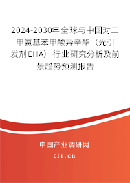 2024-2030年全球與中國(guó)對(duì)二甲氨基苯甲酸異辛酯（光引發(fā)劑EHA）行業(yè)研究分析及前景趨勢(shì)預(yù)測(cè)報(bào)告
