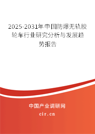 2025-2031年中國防爆無軌膠輪車行業(yè)研究分析與發(fā)展趨勢報告