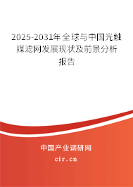 2025-2031年全球與中國光觸媒濾網(wǎng)發(fā)展現(xiàn)狀及前景分析報告