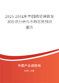 2025-2031年中國精密彈簧發(fā)展現(xiàn)狀分析與市場前景預測報告