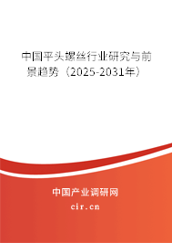 中國(guó)平頭螺絲行業(yè)研究與前景趨勢(shì)（2025-2031年）