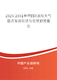 2025-2031年中國(guó)X波段天氣雷達(dá)發(fā)展現(xiàn)狀與前景趨勢(shì)報(bào)告