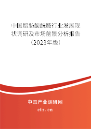 中國脂肪酸酰胺行業(yè)發(fā)展現(xiàn)狀調(diào)研及市場前景分析報(bào)告（2023年版）