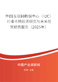 中國互聯(lián)網(wǎng)數(shù)據(jù)中心（IDC）行業(yè)市場現(xiàn)狀研究與未來前景趨勢報(bào)告（2025年）