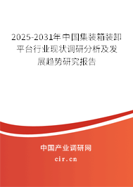 2025-2031年中國集裝箱裝卸平臺行業(yè)現(xiàn)狀調(diào)研分析及發(fā)展趨勢研究報告